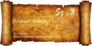 Szanyi Magda névjegykártya